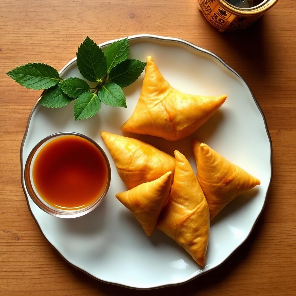 A small plate of golden café snacks